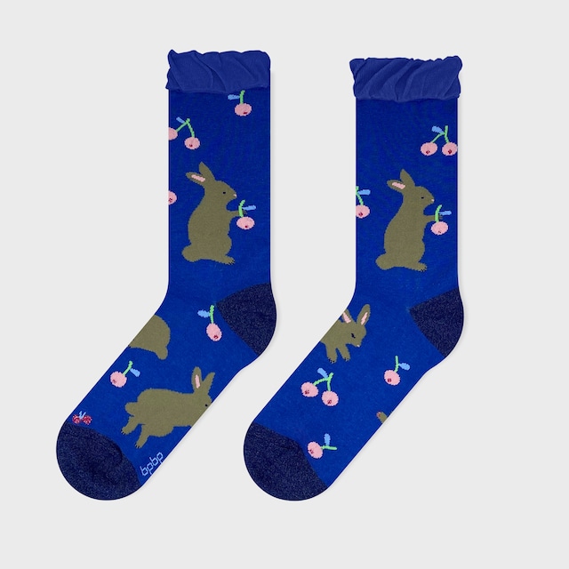 【Aiko Fukawa】布川愛子 SOCKS さくらんぼとうさぎ ソックス