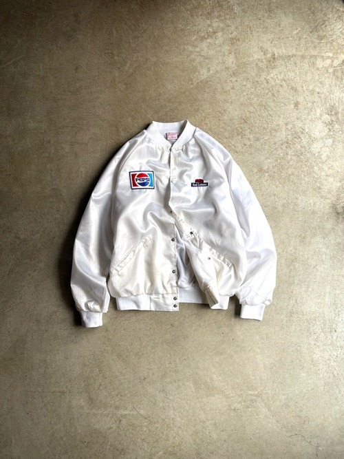 USA製 80's-90's Cardinal Activewear NYLON SATIN VARSITY JACKET “Red Lobster”