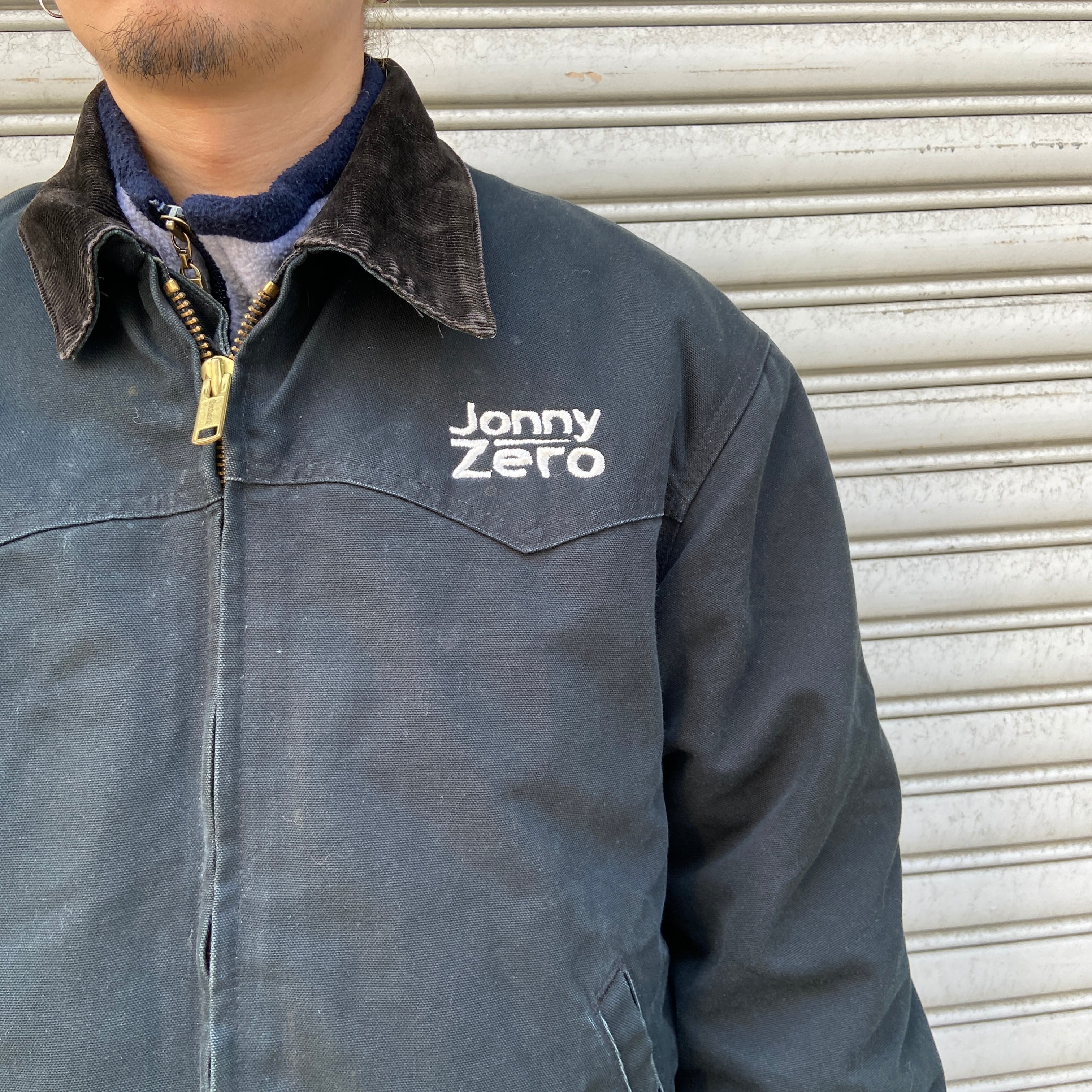 90s Carhartt サンタフェジャケット ダック地 黒 刺繍ロゴ  