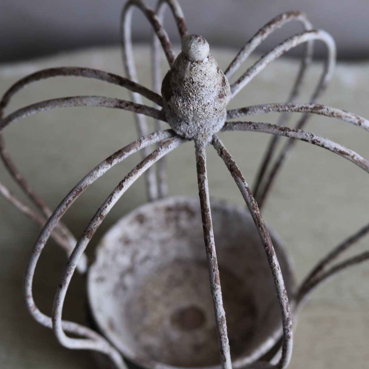 ブリキ植木鉢　クロヌポットSGY　アンティーク調　シャビーシック　オシャレ　UF587