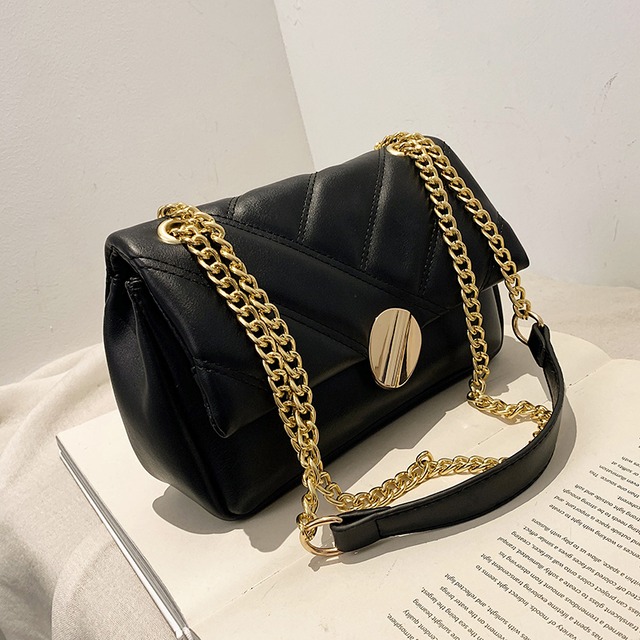 オータムウィンターチェーン シングル 秋物 冬物 スクウェア メッセンジャーバッグ 手作りハンドバック31408302721