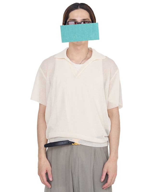 ssstein "PE/RAMIE KNIT SS SKIPPER〔OFF WHITE〕"