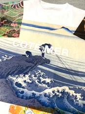 【tshirts194】Lsize KIMONO PRINT T-SHIRTS white