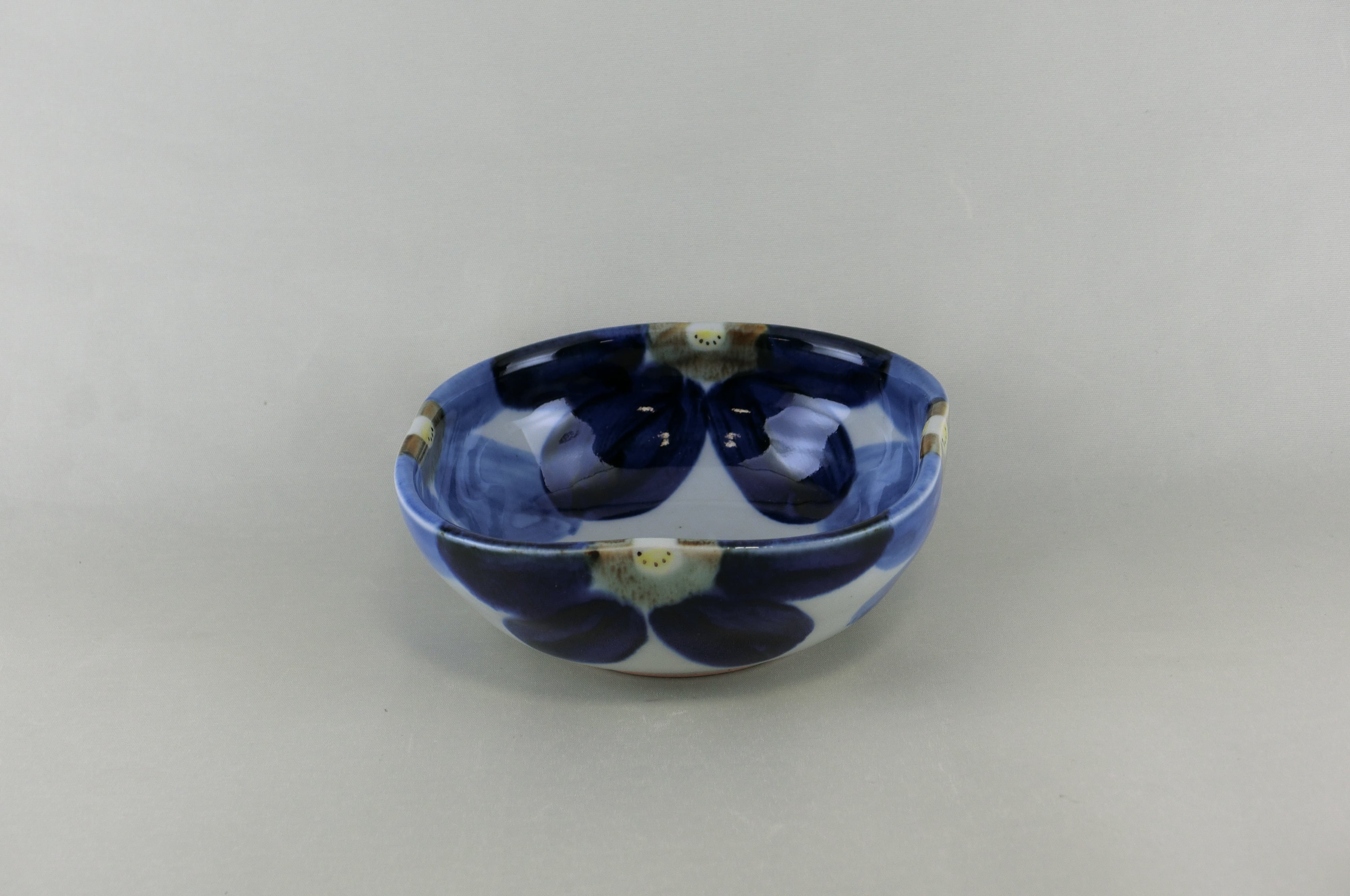 藍花紋四方鉢