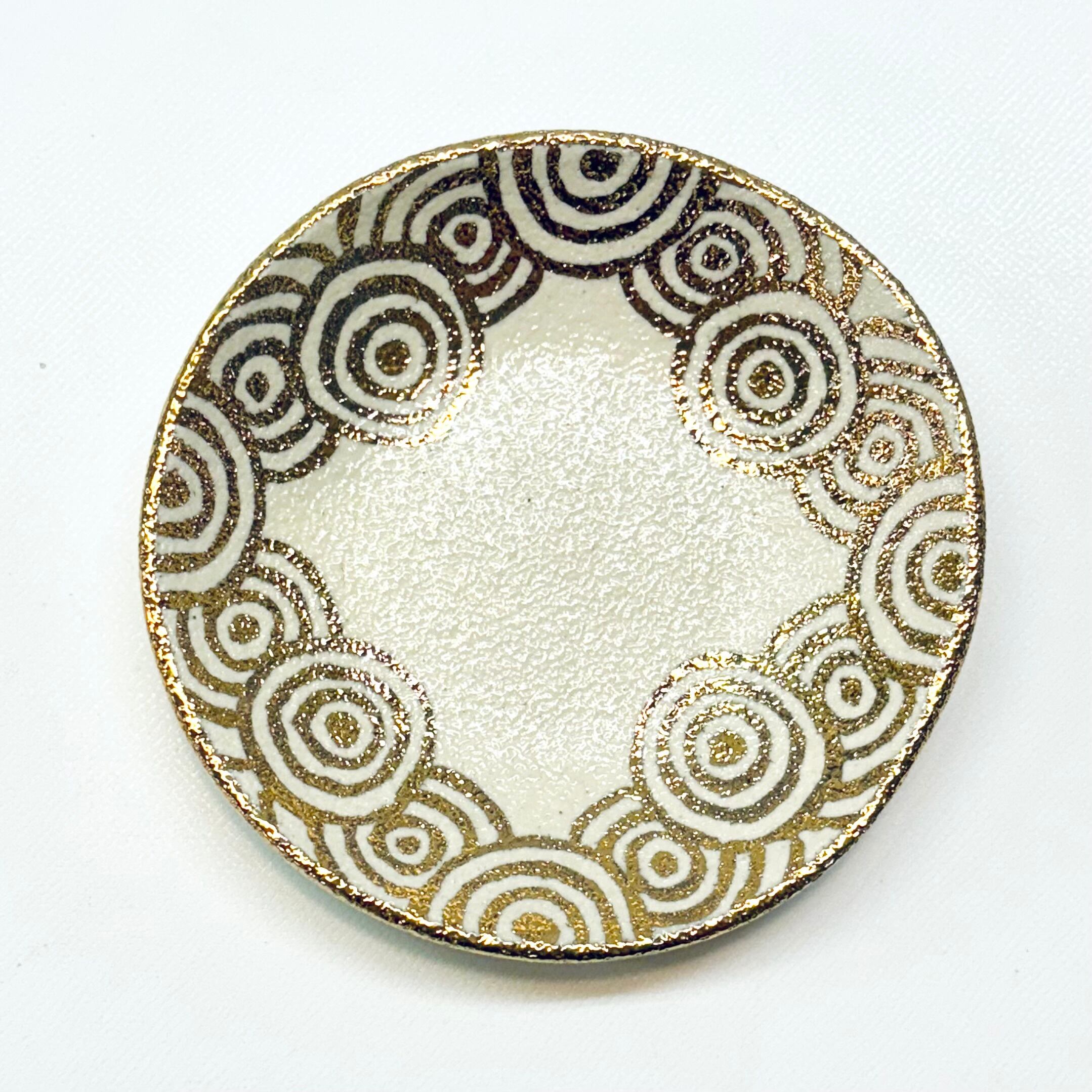 豆皿(ゴールド) 直径10cm (24062212)