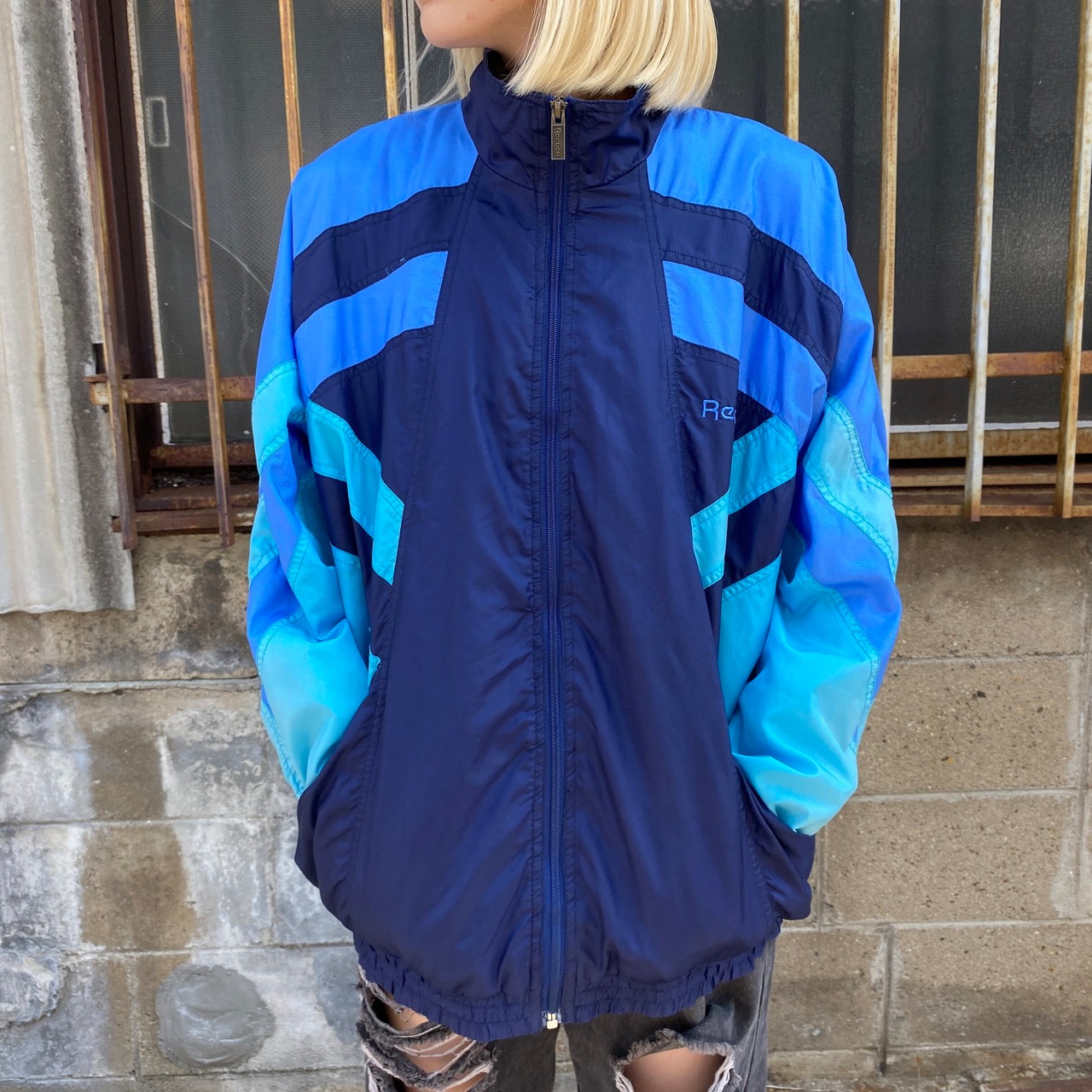 80年代〜90年代 Reebok リーボック 切り替え ワンポイントロゴ刺 