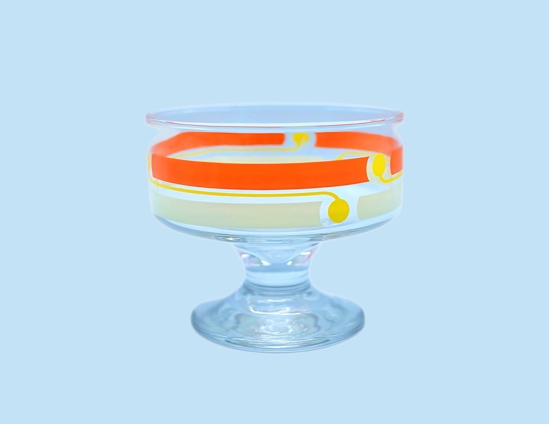 STRIPED GLASS DESSERT CUP