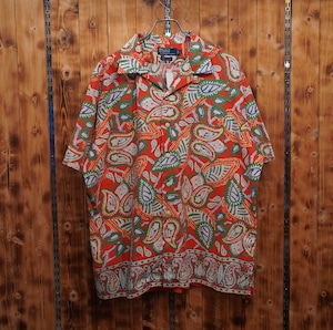 ralphlauren caldwell 開襟シャツ L/ラルフローレン オープンカラーシャツ 総柄 ペイズリー