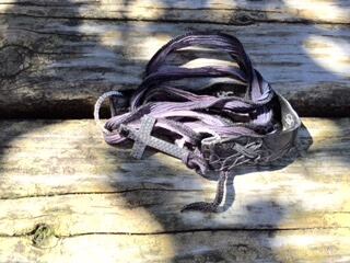 Bracelet using crocodile leather and cross.ワニ革とクロスチャーム