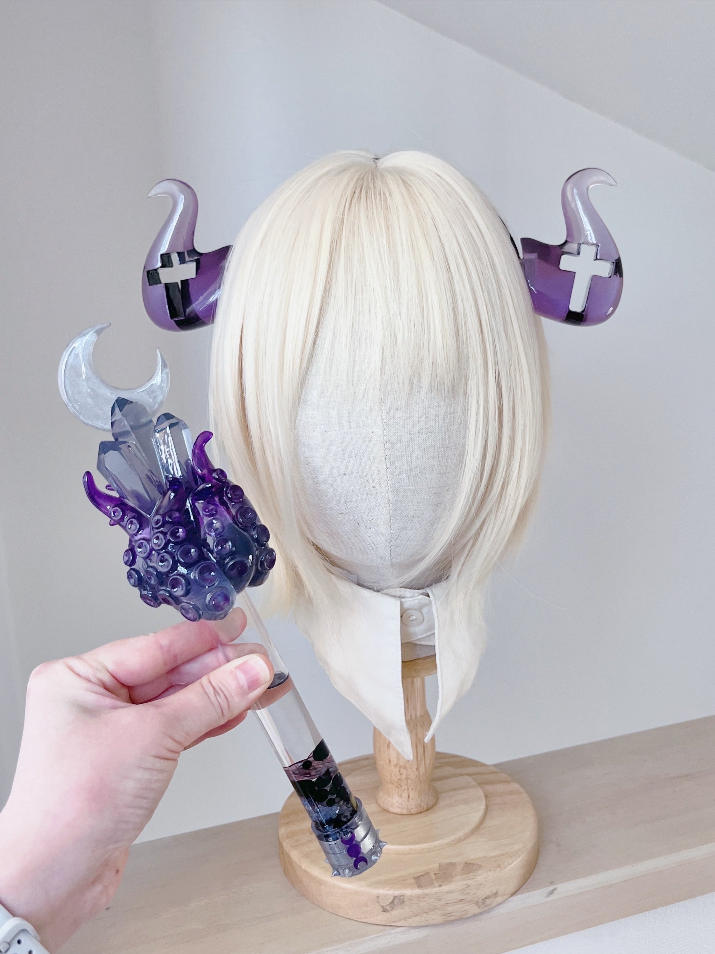 天使の羽カチューシャ 赤い羽×銀の輪 | ririco:ramu