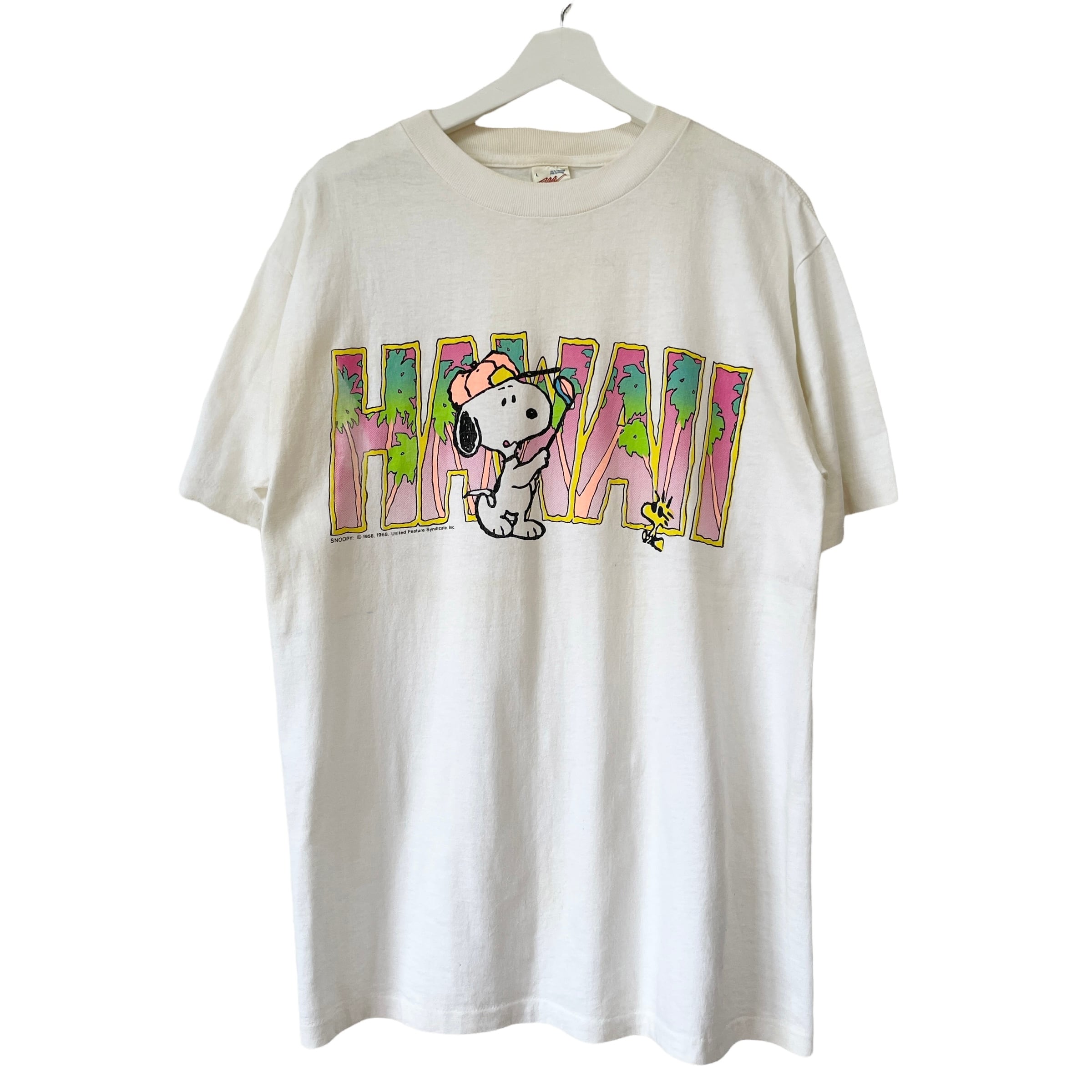 80's American Marketing Works Snoopy Hawaii Tee made in USA【L】スヌーピー