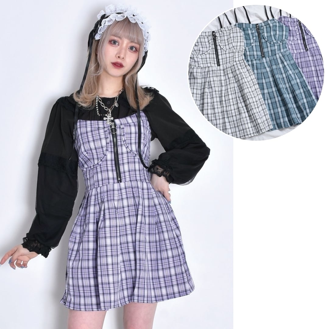 チェックプリーツキャミワンピ(3色展開) | VOLCAN&APHRODITE 