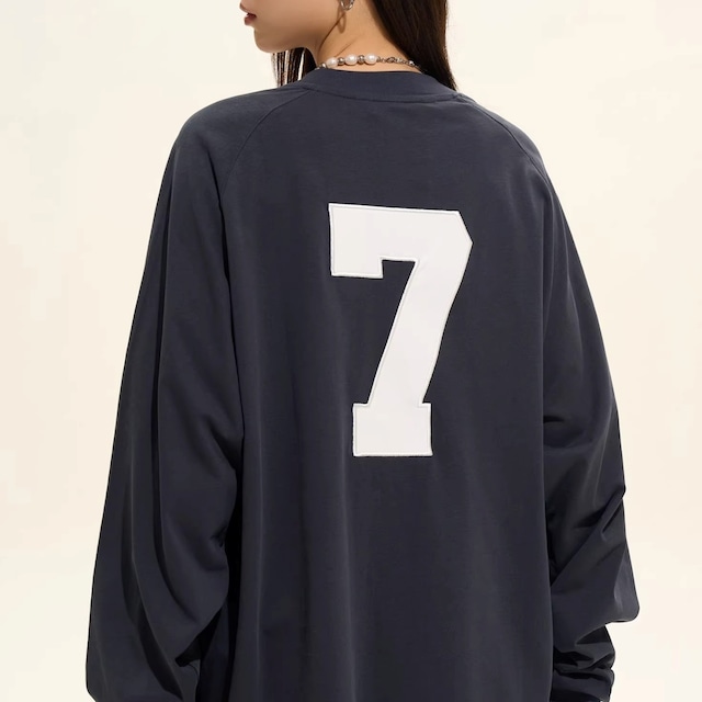 ナンバリングワッペンルーズフォルムプルオーバー 2col R01862