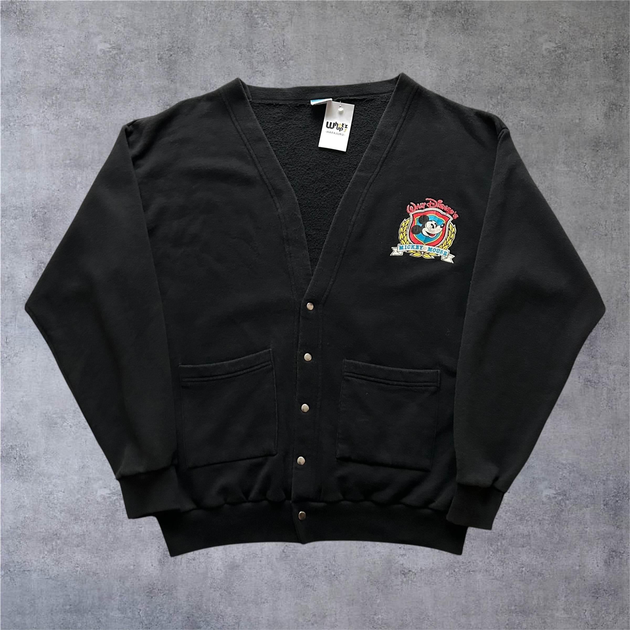 1980s Mickey Mouse Snap Sweat Cardigan【高円寺店】