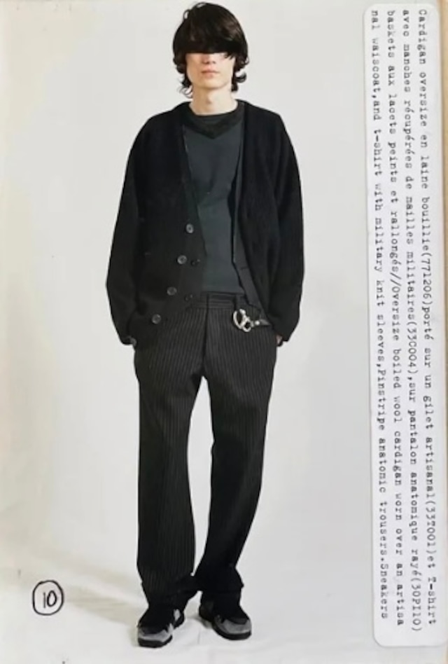 00's - Ann Demeulemeester 4B wool long cutsaw