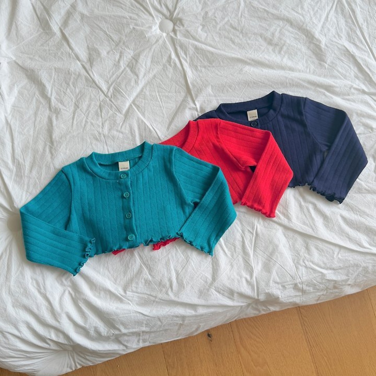 韓国子供服 / ninibello / Melville Eyelet Cardigan / カーディガン *XS~XXL*