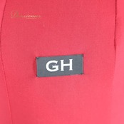 社交ダンス 衣装 gentil ジャンティ ドレス ワンピース スタンダード レッド系 赤 無地 レース 上品 高級感 発表会 ストレッチ 伸縮 ダンス パーティ エレガント 発表会衣装 ダンス衣装 舞台衣装 伸縮素材