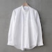 Washer Typewriter Loose Fit Band Collar Shirt White