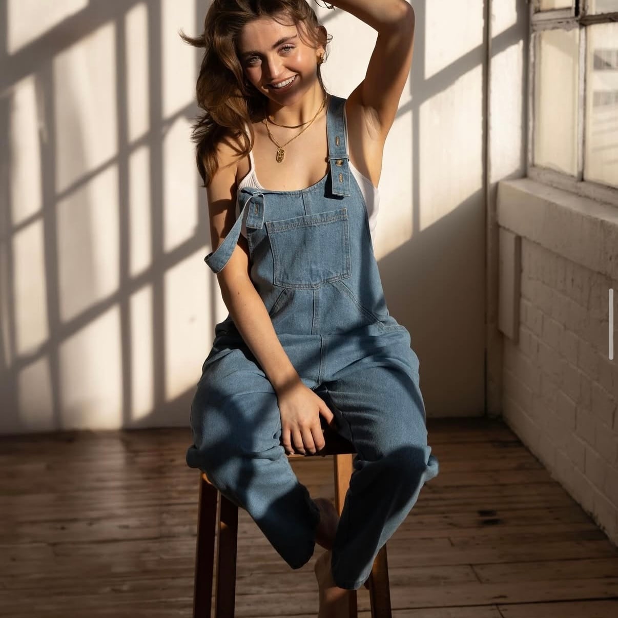 【The Simple Folk】The Oversized Denim Dungaree - Women's