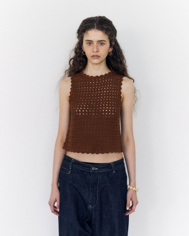 summer crochet knit (brown)