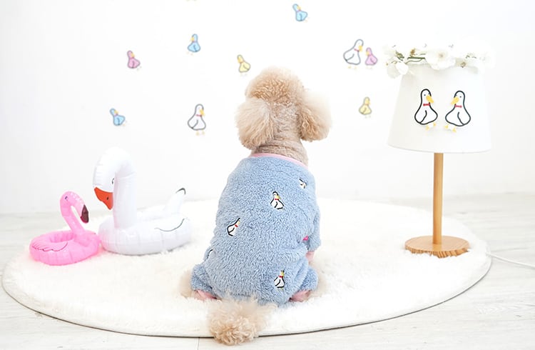 【SALE】ボタンフリースオールインワン S ~ 2XL 2color  /  犬服 秋冬 新作 もこもこ 可愛い 犬の服 ドッグウェア ペット ワンコ服 小型犬 中型犬 猫 ロンパース