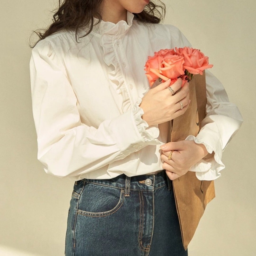 French rétro frill shirt