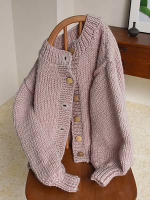 handmade knit cardigan（pink）