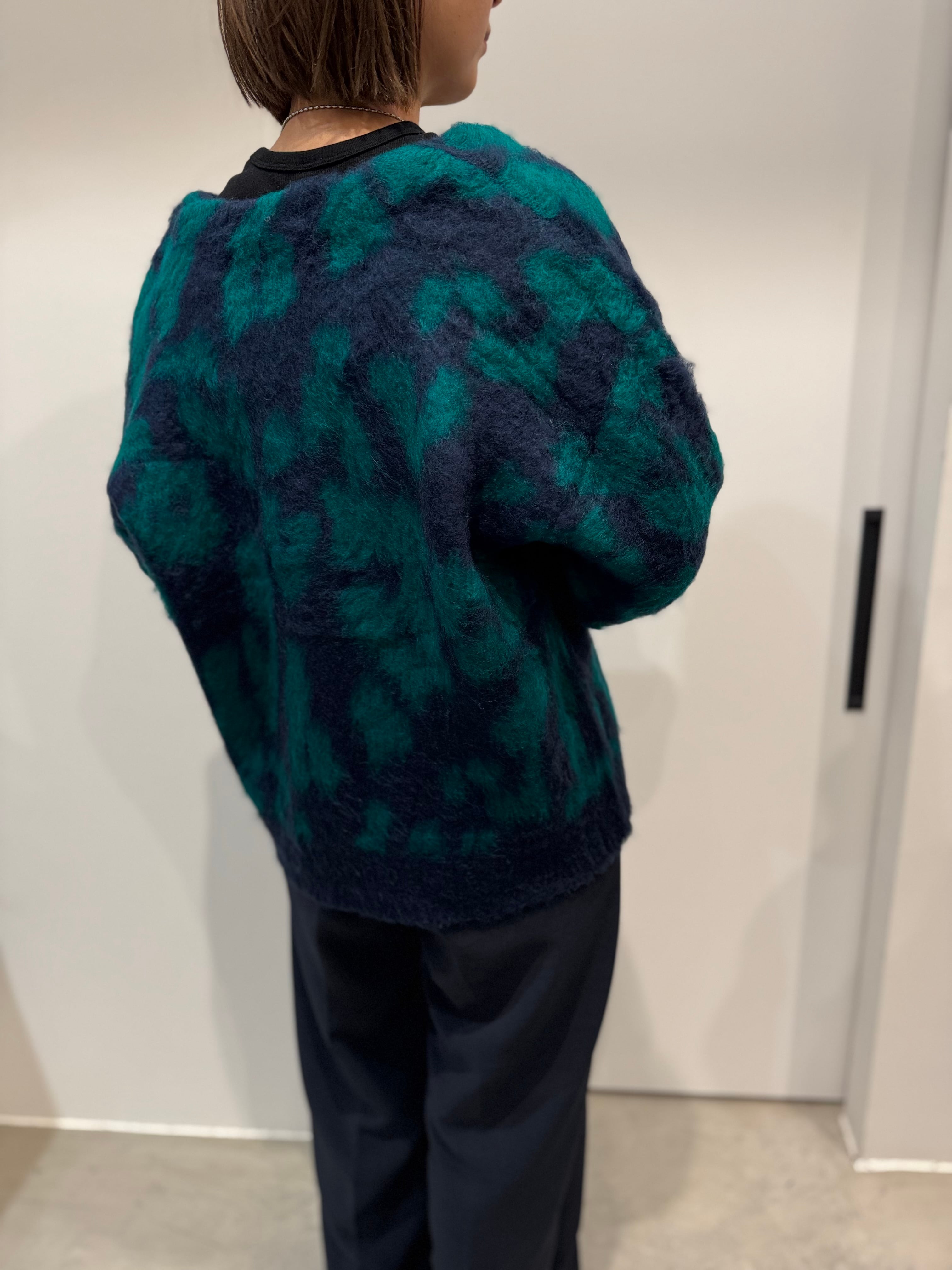 【SELECT】レオパード柄ニットカーディガン