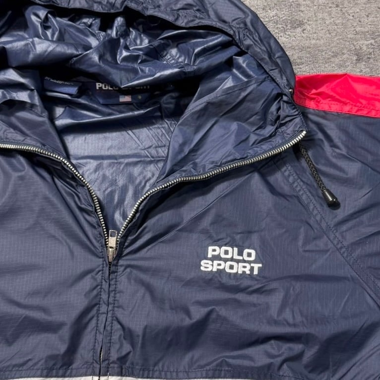 90s POLO SPORT Ralph Lauren nylon zip hoody M ポロスポーツ ラルフ