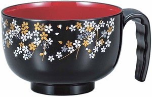 【在庫のみ】カノー(Kano) らくらく汁椀 桜 黒