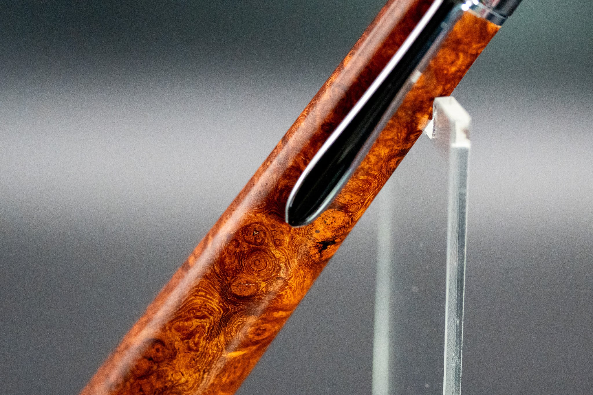 【朱色の銘木】 本花梨瘤杢 特上 silver MP