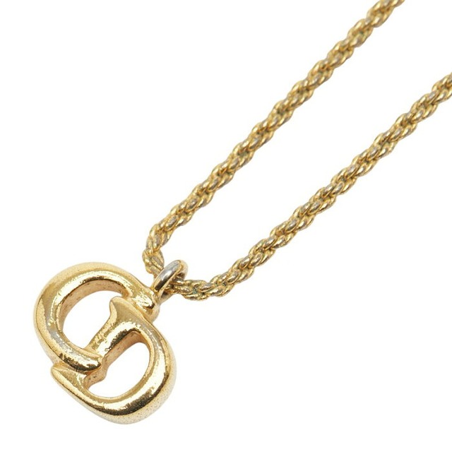 ディオール CDロゴ ネックレス ゴールド メッキ レディース Dior 【中古】