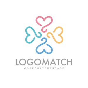 ハートのハンガーのロゴ