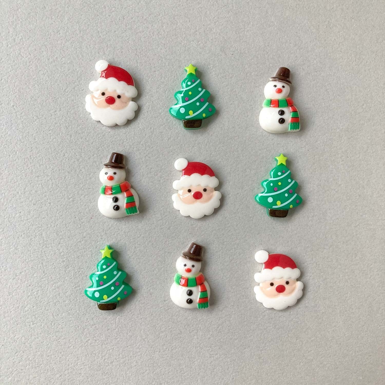 イラスト風クリスマスの仲間たちデコパーツ