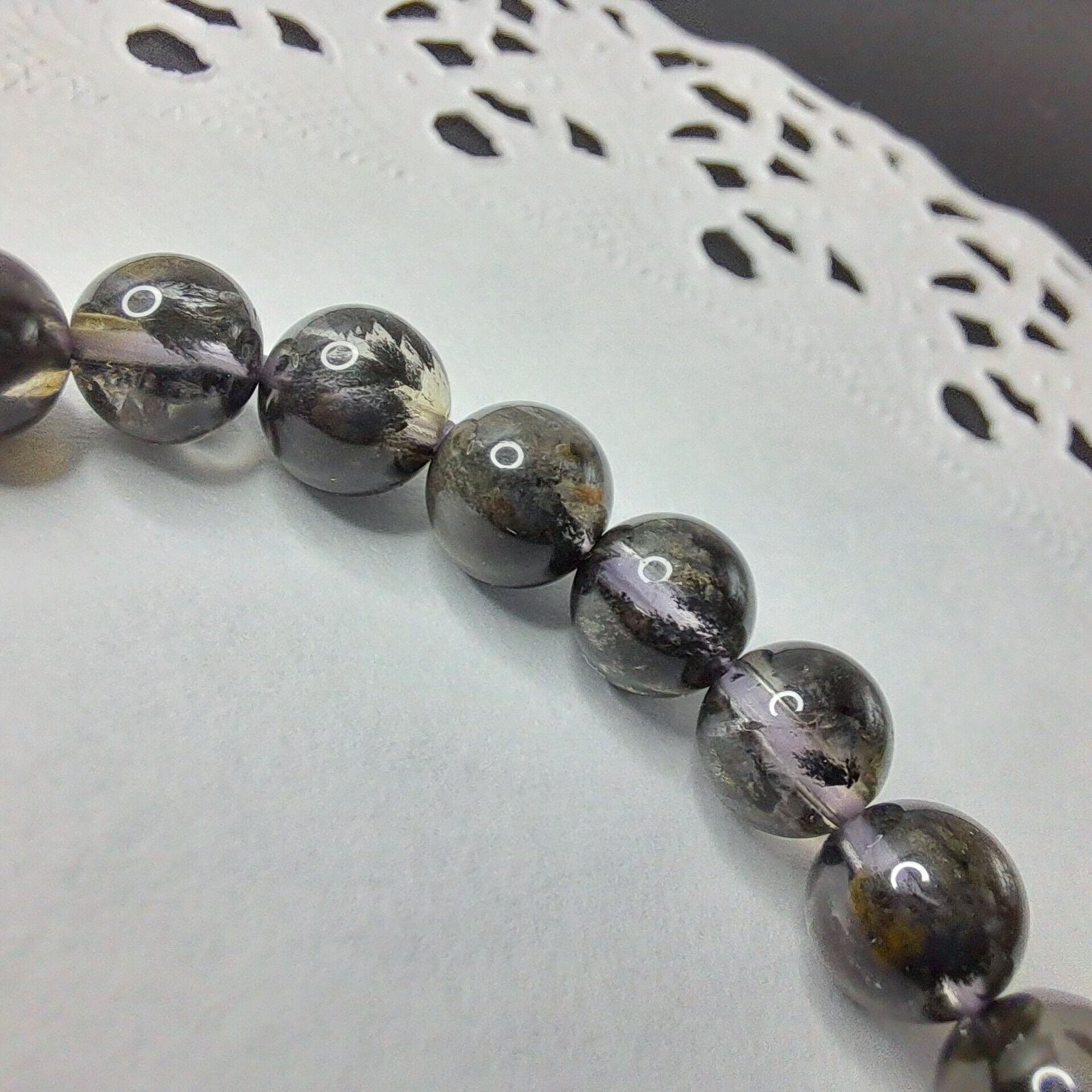 天然瑪瑙/最強品質】星空瑪瑙＊約12.5mm＊天然石ブレスレット