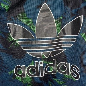 アディダスオリジナルス　タンクトップ　ビッグロゴ　トレフォイル　花柄　緑