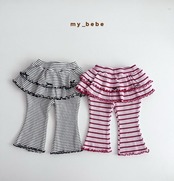 韓国子供服 / Mybebe / 2段リボンカンカンパンツ *XS~XL*