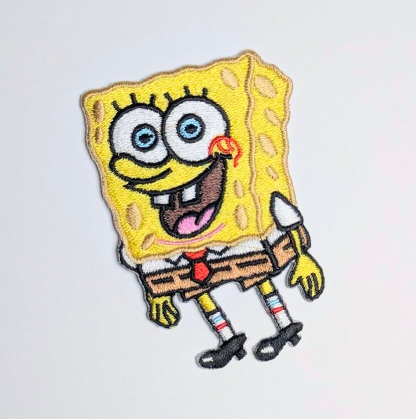 送料無料！ ★刺繍アイロンワッペン★【 スポンジボブ ( SpongeBob SquarePants ) 】〚アメリカン雑貨 アメトイ〛