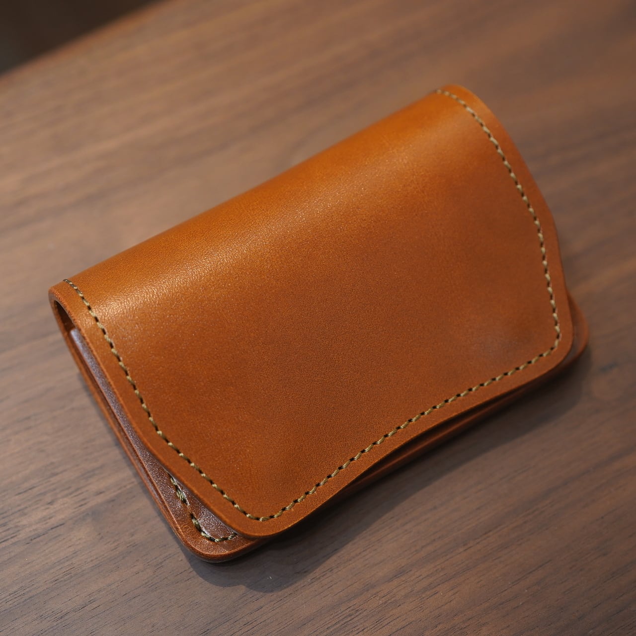 acca bottega Falce ギャルソンミニ財布 サドルプルアップ キャメル 