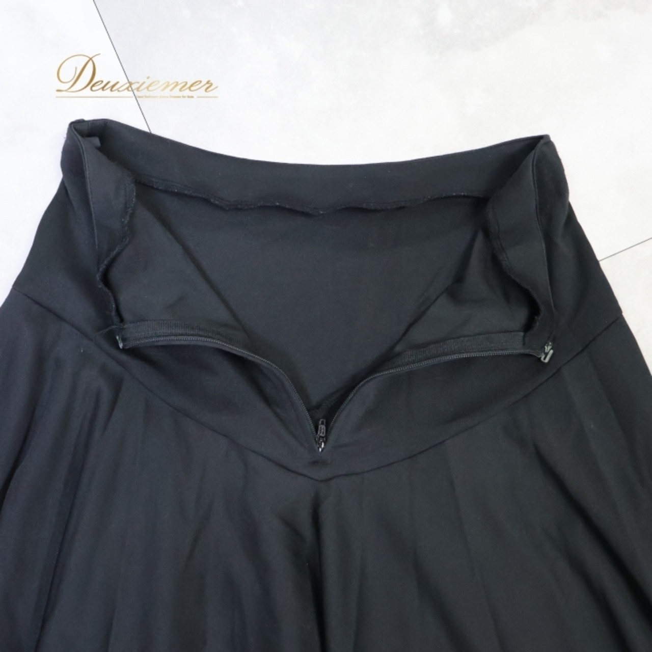 フラメンコ 衣装 ファルダ スカート ブラック系 無地 シンプル 黒 練習 レッスン 伸縮 ストレッチ ペチコート フリル ボランテ インナー オールブラック ダンス衣装 上品 イベント ステージ