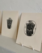 戸次祥子「分室」レインゲージ (木口木版/3枚組) BEKKI Shoko/woodcut print thumbnail 2