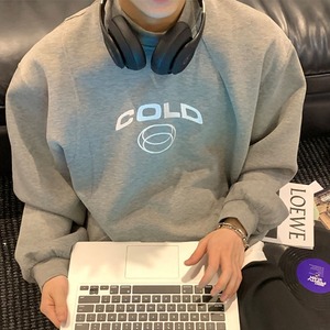 プリーツパッチワークモックネックレタースウェット　1079