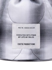 Ombre Check Quilting Drawstring Bag -Off_White_Black-