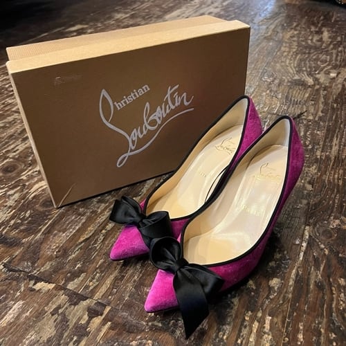 クリスチャンルブタンChristian Louboutin スワロフスキーリボン