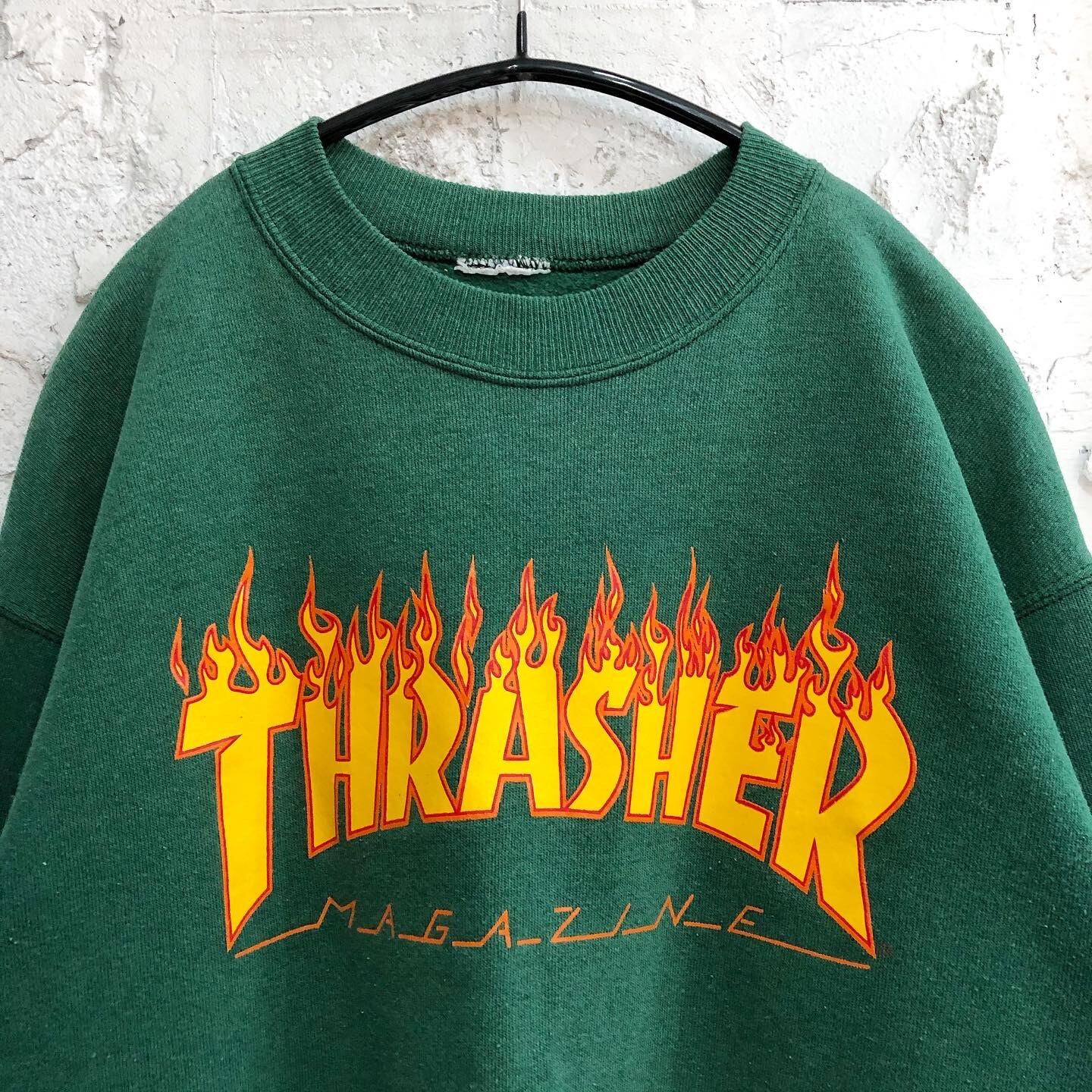 90's THRASHER / スラッシャー FLAME LOGO スウェット | DonDonDown 