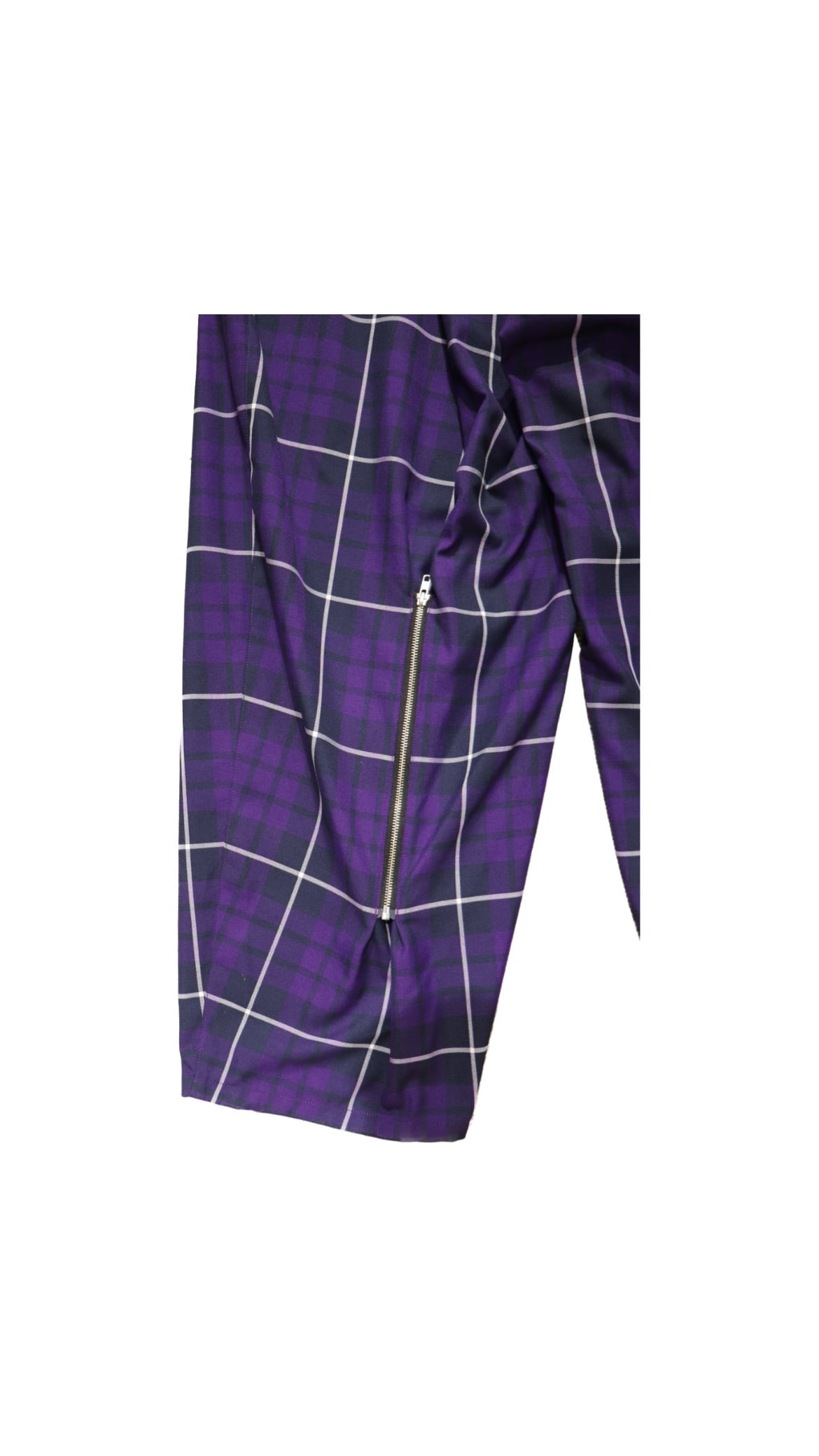 KIDILL WIDE BONDAGE PANTS BRITISH TARTAN (PURPLE TARTAN KIDILL WIDE BONDAGE PANTS BRITISH TARTAN (PURPLE TARTAN