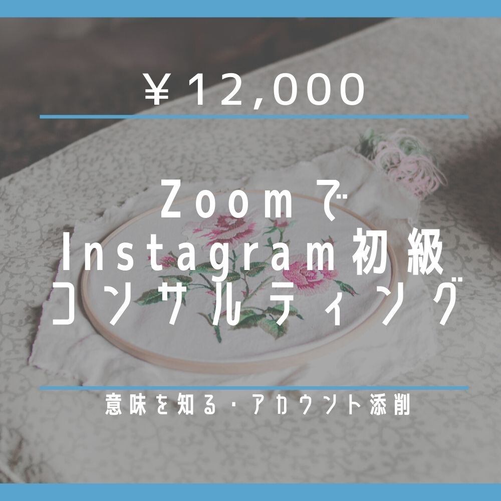 2回目以降【Instagramフォロワー200以下対象】Zoomでインスタ講座 日時選択