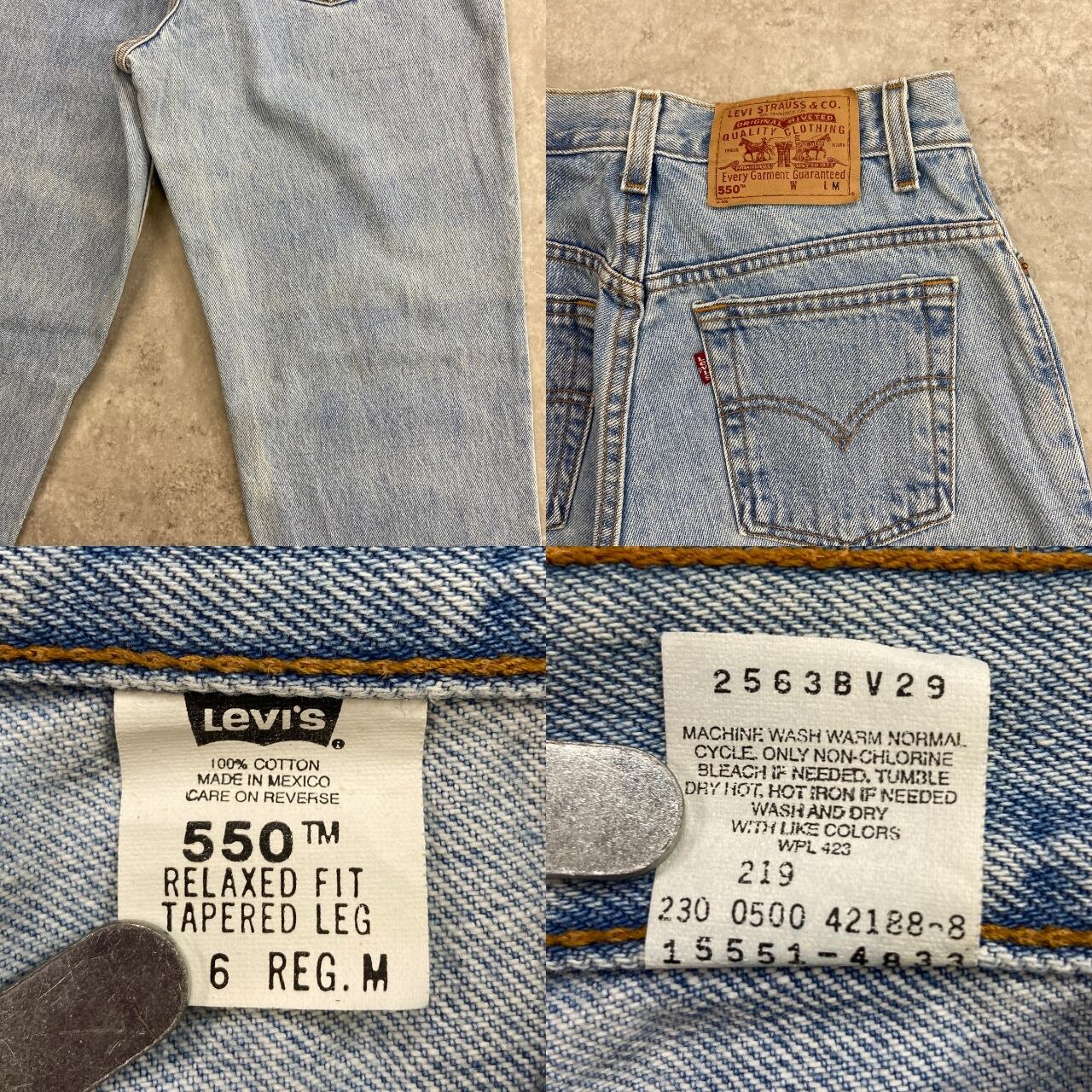 00年代 Levi's リーバイス 550 テーパード デニムパンツ レディースW27
