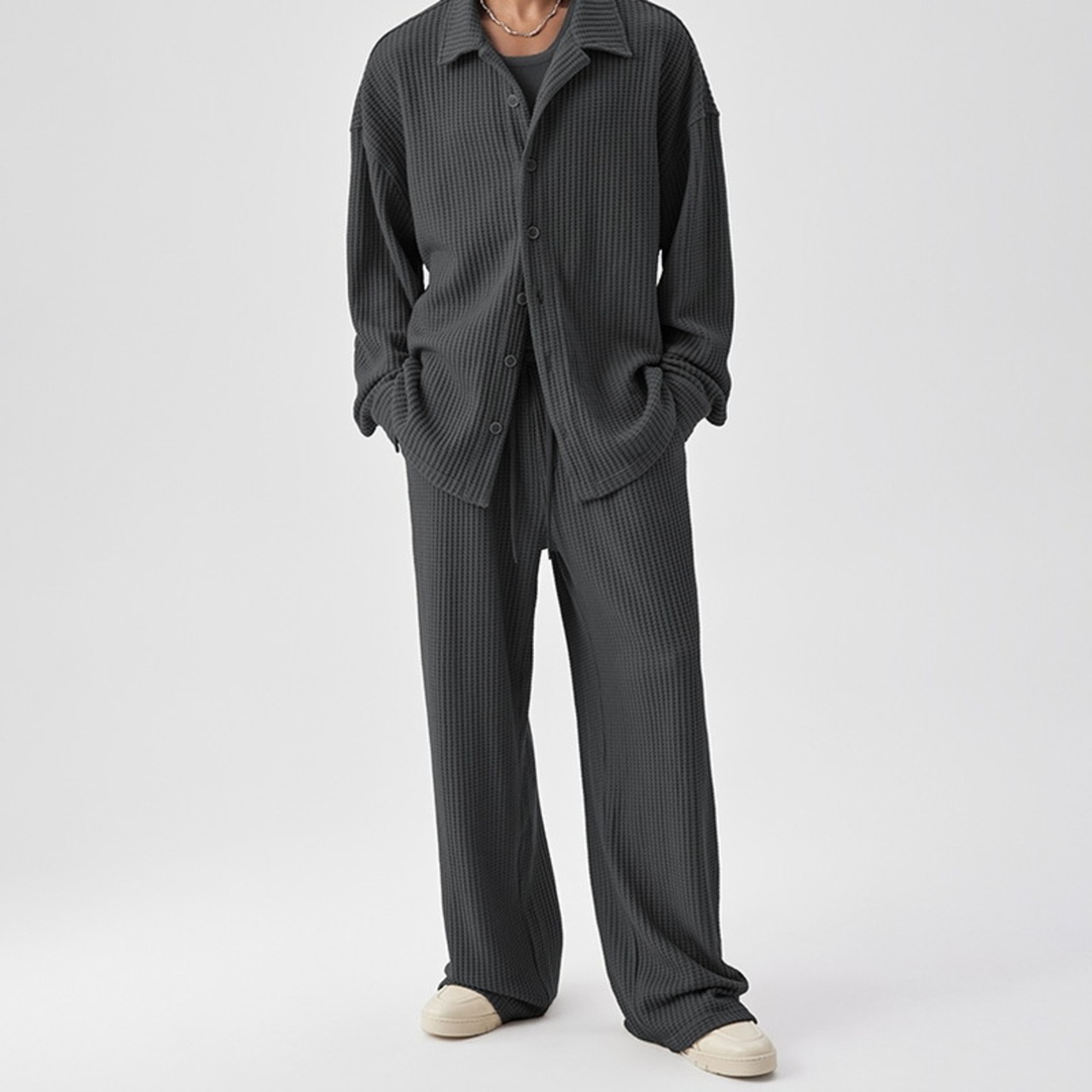 ワッフルルーズパンツ（別売りでセットアップのシャツあり）　931