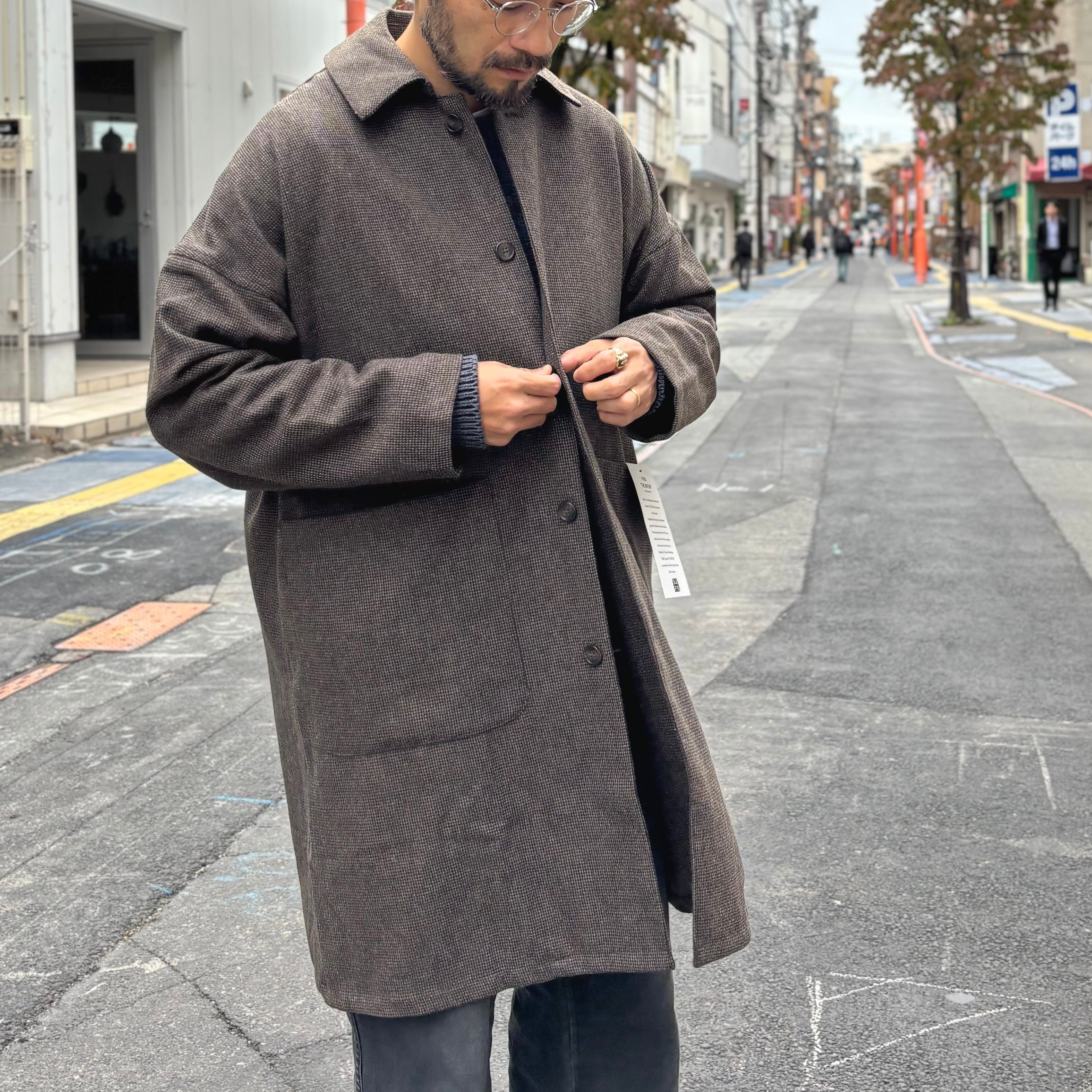 極美 英国製 yarmo ウール チェスターコート ヤーモ 極美 英国製 yarmo ウール チェスターコート ヤーモ